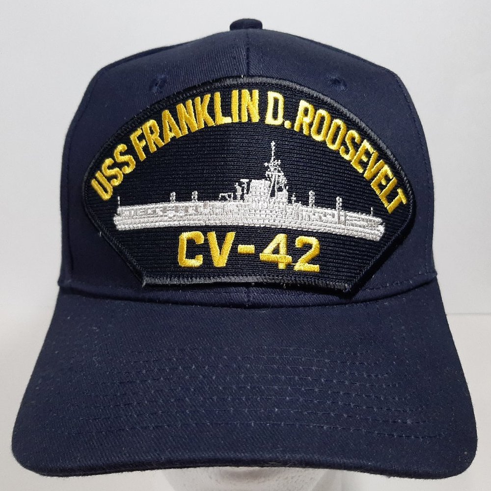 USS FRANKLIN D. ROOSEVELT Patch Hat Baseball Cap A